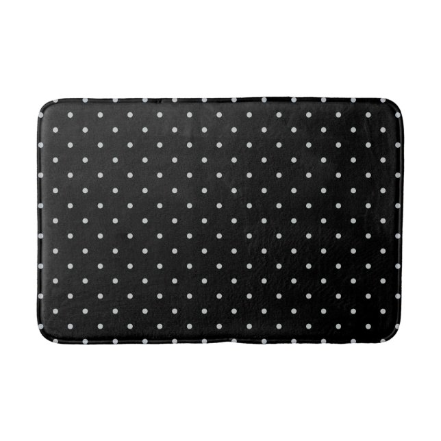 Tapis De Bain Modifier Pois gris N'importe quelle couleur Clique (Devant)