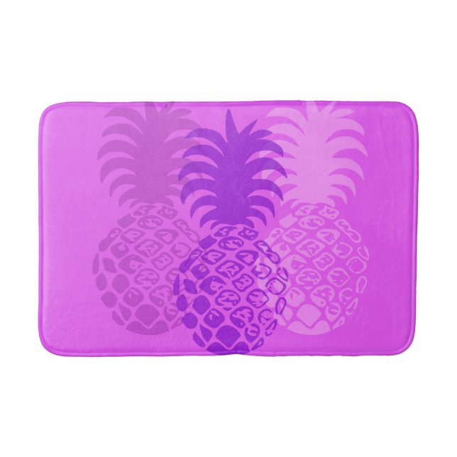 Tapis De Bain Momona ananas Hawaiian Tropical -Violet (Devant)