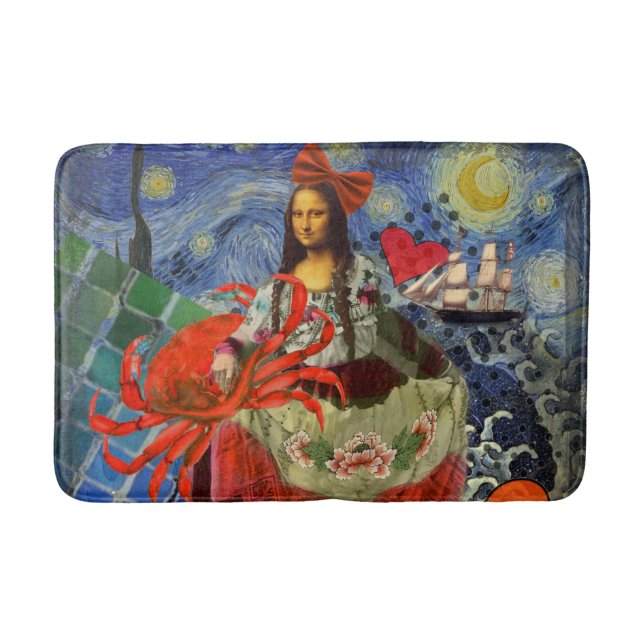 Tapis De Bain Mona Lisa Fun Zodiac Whimsical (Devant)