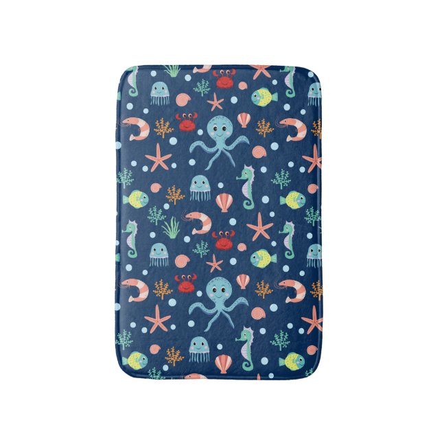 Tapis De Bain Monde marin (Devant (Vertical))