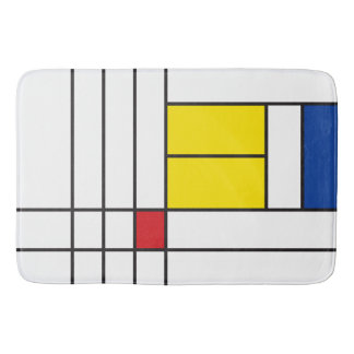 Tapis De Bain Mondrian II Design d'Art Moderne Minimaliste De St