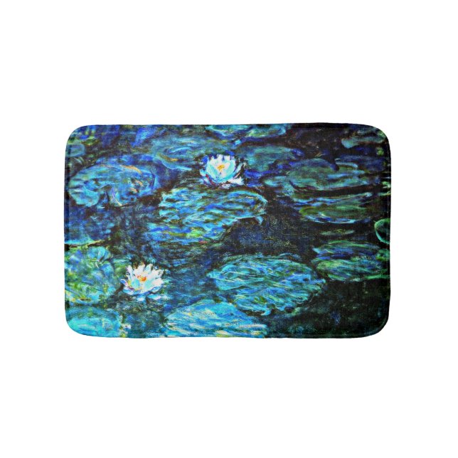 Tapis De Bain Monet - Nappes d'eau, Bleu (Devant)
