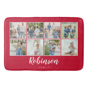 Tapis De Bain Monogramme 8 Photos Famille Rouge
