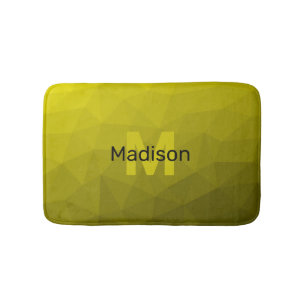 Tapis De Bain Monogramme à motif géométrique en maille ombré fon
