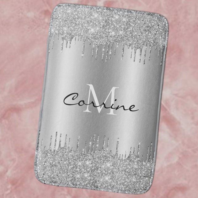 Tapis De Bain Monogramme Antique Parties scintillant à goutte d' (Créateur téléchargé)