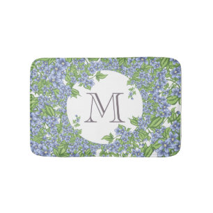 Tapis De Bain Monogramme de couronne florale
