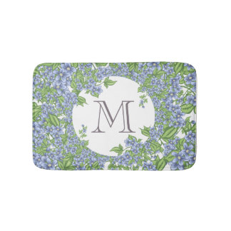 Tapis De Bain Monogramme de couronne florale