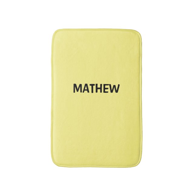Tapis De Bain monogramme de lettre initiale simple ajoutez votre (Devant (Vertical))