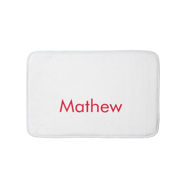 Tapis De Bain monogramme de lettre initiale simple ajoutez votre (Devant)