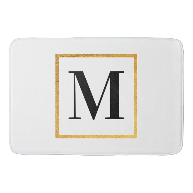 Tapis De Bain Monogramme d'or (Devant)