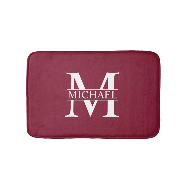 Tapis De Bain Monogramme et nom personnalisés (Devant)