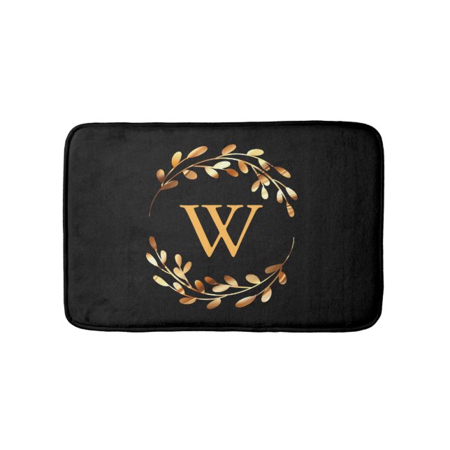 Tapis De Bain Monogramme floral Goldel (Devant)