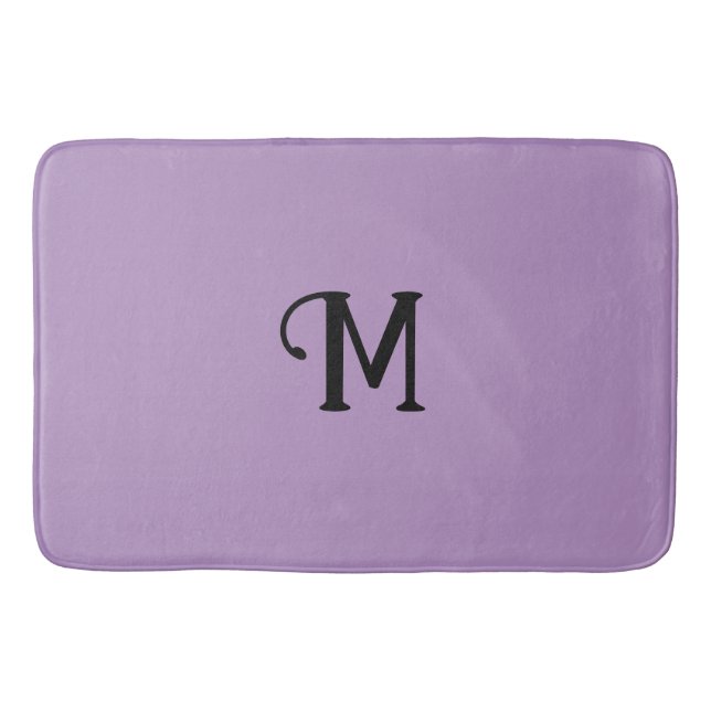 Tapis De Bain Monogramme initial Joyau Morganite Tonalité Couleu (Devant)