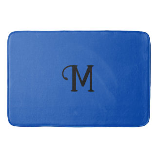 Tapis De Bain Monogramme initial Sapphire Bijou Tone couleur sol