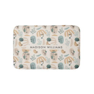 Tapis De Bain Monogramme minimaliste de bain moderne