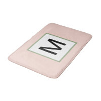 Monogramme noir rose et vert sage