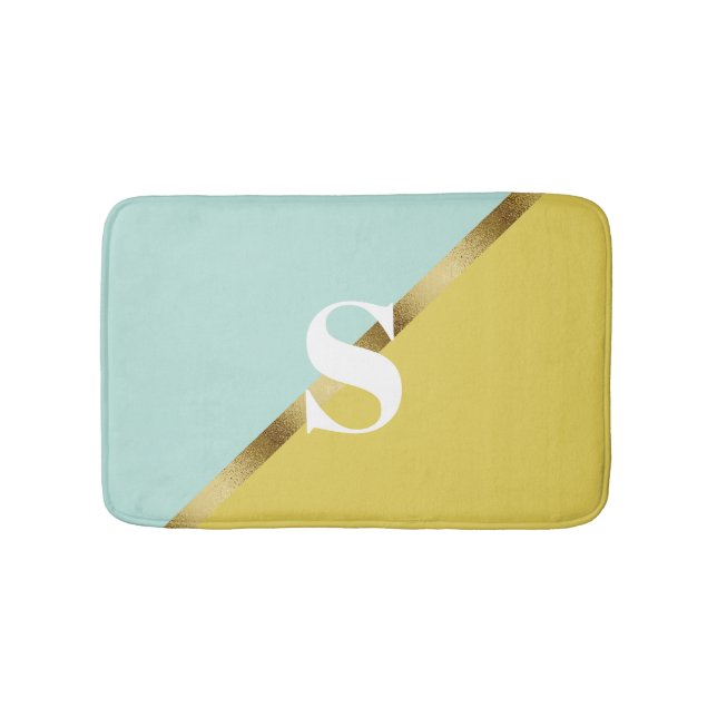 Tapis De Bain Monogramme or jaune clair (Devant)