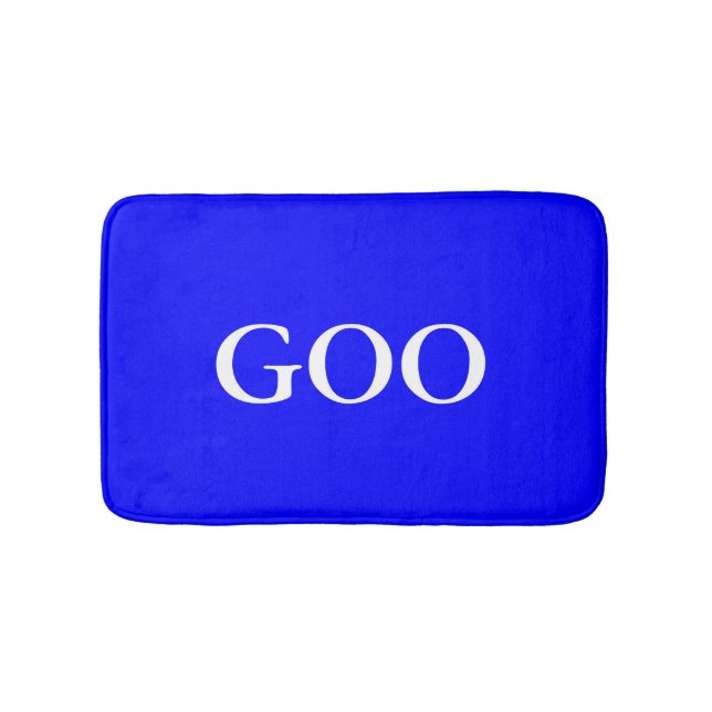 Tapis De Bain Monogramme personnalisé bleu (Devant)