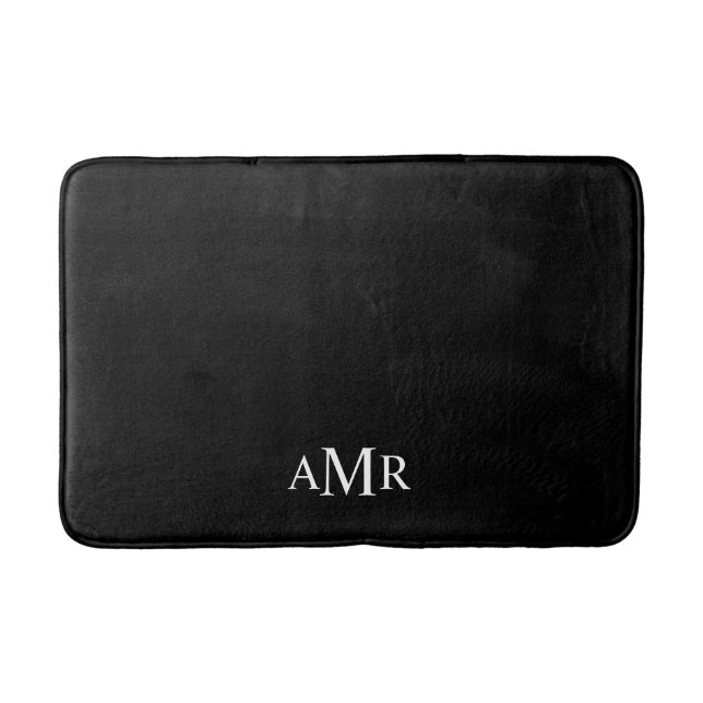 Tapis De Bain Monogramme personnalisé classique (Devant)