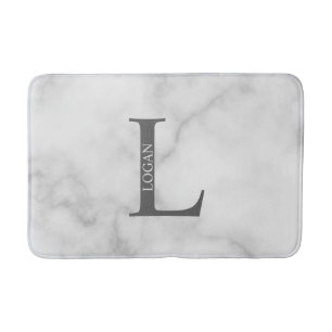 Tapis De Bain Monogramme personnalisé et nom de la salle de bain