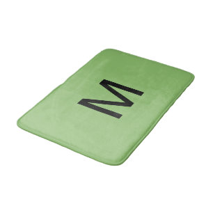 Tapis De Bain Monogramme Pistache Green Bath Mat