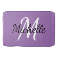 Monogramme Violet Ajouter Votre Nom Simple Moderne