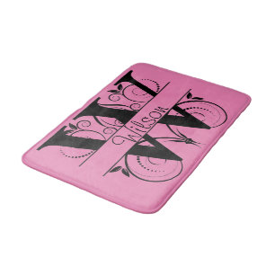 Tapis De Bain Monogramme W Bain Initial, Cuisine Mat Choisir La
