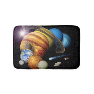Tapis De Bain Montage du système solaire de la NASA JPL avec des