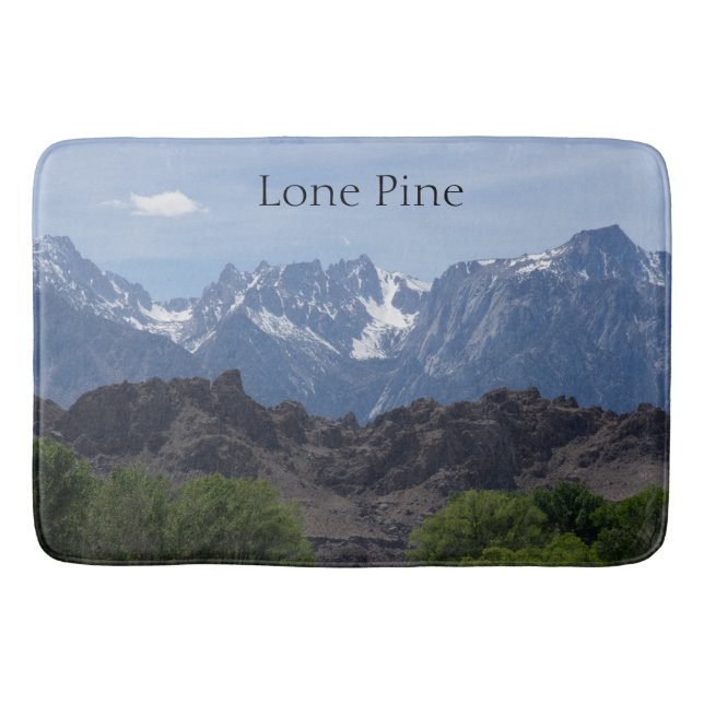 Tapis De Bain Montagnes enneigées de Lone Pine (Devant)