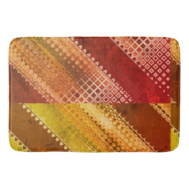 Tapis De Bain Morphinius Asymétrique abstrait 1 sur 12 rouge (Devant)