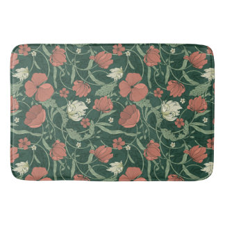 Tapis De Bain Morris Garden Vert & Rouge Floral