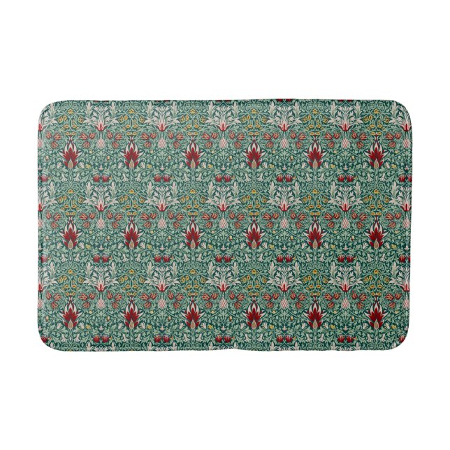 Tapis De Bain Morris Snakeshead Floral Classique Botanique Vert (Devant)