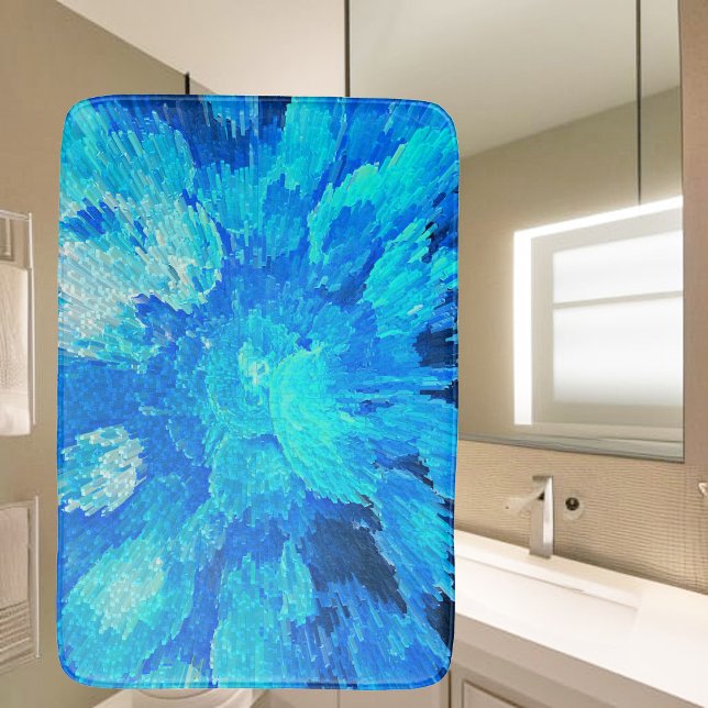 Tapis De Bain mosaïque Abstraite, moderne, turquoise (Créateur téléchargé)