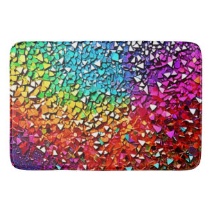 Tapis De Bain Mosaïque arc-en-ciel