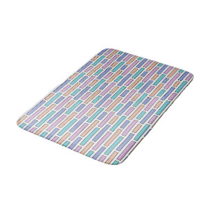Tapis De Bain Mosaïque de briques pastel