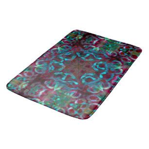 Tapis De Bain Mosaïque de lignes géométriques et de plis mattes