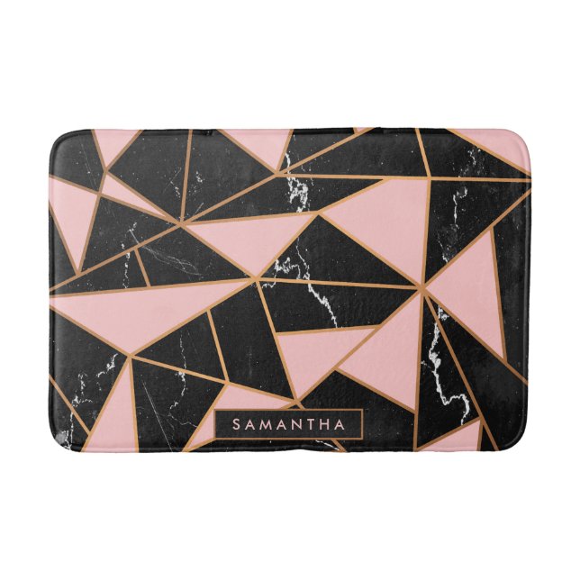 Tapis De Bain Mosaïque de marbre rose (Devant)