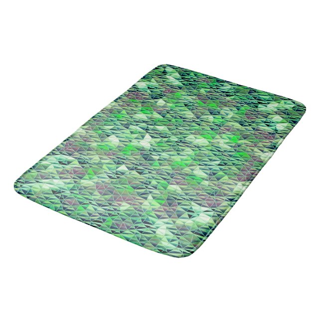 Tapis De Bain Mosaïque en triangles verdâtres avec dégradé t (Angle)