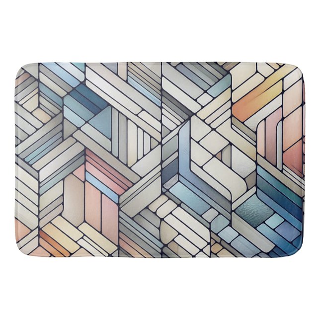 Tapis De Bain Mosaïque Géométrique (Devant)