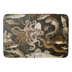 Tapis De Bain Mosaïque romaine antique Pompéi Sea Life Mosaïque 