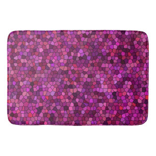 Tapis De Bain Mosaïque Rose Violet 