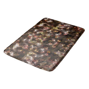Tapis De Bain Mosaïque triangulaire de couleur Brown avec léger