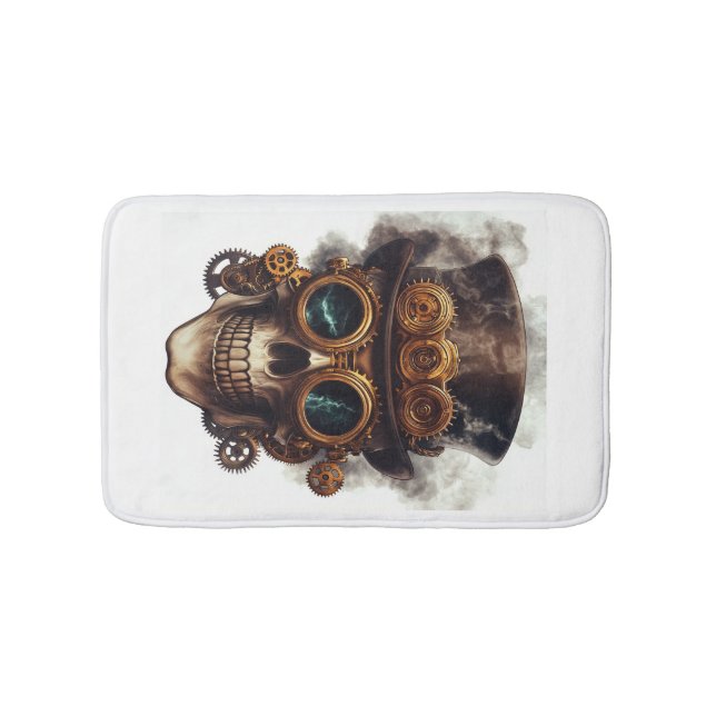 Tapis De Bain Moteur crâne Steampunk (Devant)