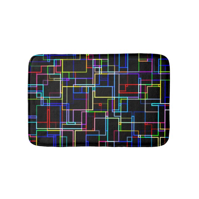 Tapis De Bain Motif à bandes multiples cool (Devant)