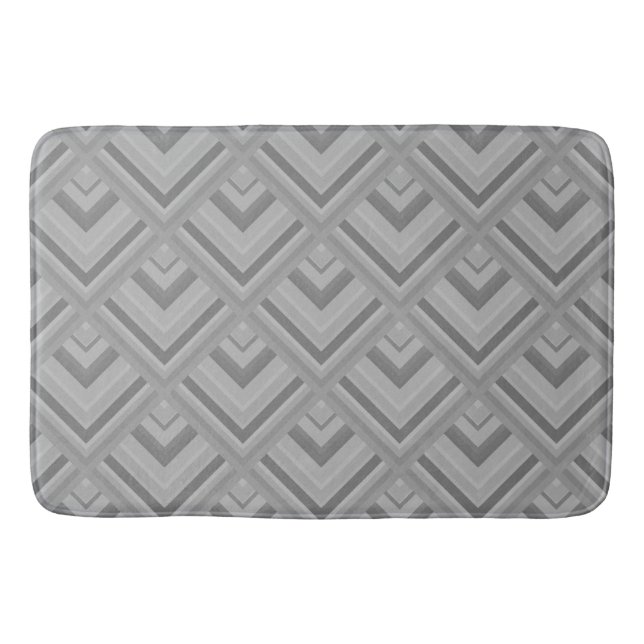 Tapis De Bain Motif à échelle grise (Devant)