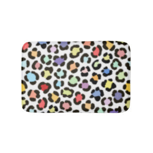 Tapis De Bain Motif à effet de fourrure Leopard multicolore tend