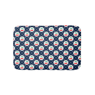 Tapis De Bain Motif à points cerise – Cadeau et décoration rétro