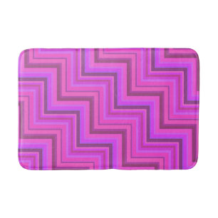 Tapis De Bain Motif à rayures roses