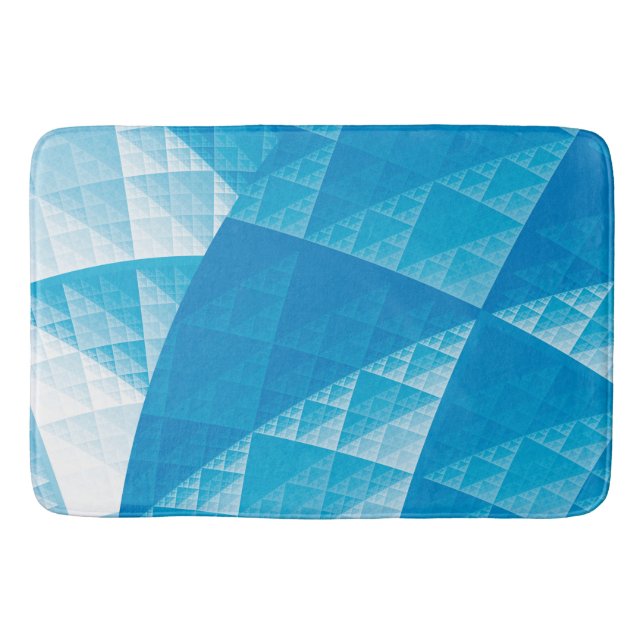 Tapis De Bain Motif abstrait bleu (Devant)