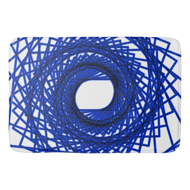 Tapis De Bain motif Abstrait - bleu (Devant)